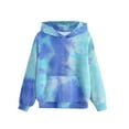 thumbnail image 1 of NAISIBABY Boys Girls Hoodie, Tie Dye Gradient Long Sleeve Crew Neck Fall Winter Casual Hooded Tops Blue 4-5T, 1 of 2