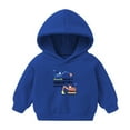 thumbnail image 1 of NAISIBABY Boys Girls Hoodies, Casual Cute Prints Long Sleeve Kids Pullover Sweatshirts Blue 5T, 1 of 2