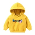 thumbnail image 1 of NAISIBABY Boys Girls Hoodies, Long Sleeve Casual Cute Prints Pullover Tops Yellow 5T, 1 of 2