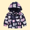 thumbnail image 1 of NAISIBABY Boys Girls Jacket, Lightweight Windbreaker Pattern Outerwear Kids Hooded Coat Pink 3-4T, 1 of 4