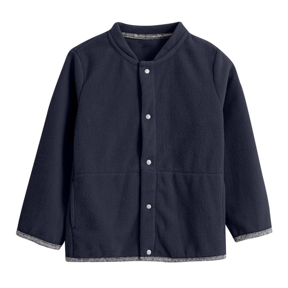 NAISIBABY Boys Girls Jacket, Zipper Stand Collar Solid Casual Keep Warm Coat Navy 90cm