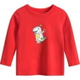 thumbnail image 1 of NAISIBABY Boys Girls Long Sleeve Tops, Long Sleeve Crew Neck Cute Prints Casual Pullover Tops Red 6T, 1 of 1