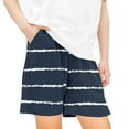 thumbnail image 1 of NAISIBABY Boys Girls Loose Shorts, Children's Comfy Casual Solid Striped Printed Sports Shorts With Pockets Blue 5 T, 1 of 4