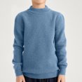 thumbnail image 1 of NAISIBABY Boys Girls Sweater, Basic Solid Long Sleeve Crew Neck Fall Winter Casual Warm Tops Blue 10-12T, 1 of 6