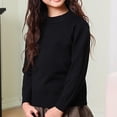 thumbnail image 1 of NAISIBABY Boys Girls Sweater, Crew Neck Solid Color Long Sleeve Pullover Basic Flock Tops Black 5-6T, 1 of 4