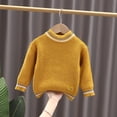thumbnail image 1 of NAISIBABY Boys Girls Sweater, High Neck Long Sleeve Classic Striped Fall Winter Fashion Ribble Knit Tops Yellow 7T, 1 of 6