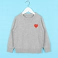 thumbnail image 1 of NAISIBABY Boys Girls Sweater, Long Sleeve Heart Knitted Crew Neck Toddler Fashion Cotton Pullover Tops Gray 3T, 1 of 5