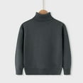 thumbnail image 1 of NAISIBABY Boys Girls Sweater, Long Sleeve Turtleneck Soft Solid Kids Basic Knit Tops Clothes Dark Gray 3T, 1 of 3
