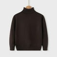 thumbnail image 1 of NAISIBABY Boys Girls Sweater, Turtleneck Soft Solid Long Sleeve Kids Basic Knit Tops Clothes Brown 4T, 1 of 3