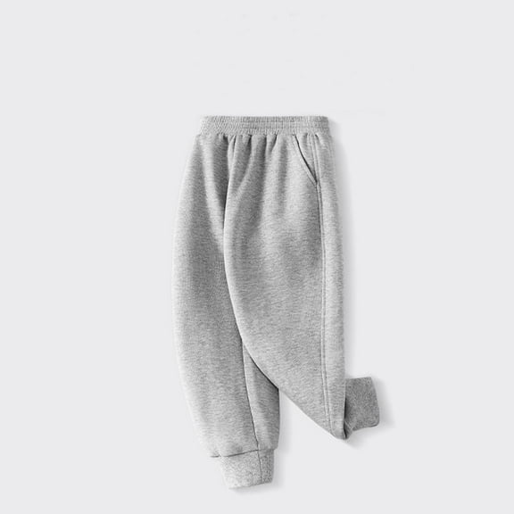 NAISIBABY Boys Girls Sweatpants, Solid Color Active Fit Elastic Waist Kids Basic Casual Pants Gray 12-13T