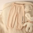 thumbnail image 1 of NAISIBABY Boys Girls Sweatpants, Solid Cute Elastic Waist Kids Fall And Winter Pants Beige 5T, 1 of 6