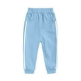 thumbnail image 1 of NAISIBABY Boys Girls Sweatpants, Striped with Pockets Banded Waist Casual Active Fit Jogger Pants Blue 10T, 1 of 6