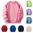 thumbnail image 1 of NAISIBABY Boys Girls Sweatshirt (2-12T), Crewneck Pullover Loose Cotton Long Sleeve Spring Fall Basic Tops Pink 10T, 1 of 6