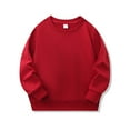 thumbnail image 1 of NAISIBABY Boys Girls Sweatshirt, Crewneck Pullover Loose Cotton Long Sleeve Spring Fall Basic Tops Wine 9T, 1 of 5