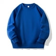 thumbnail image 1 of NAISIBABY Boys Girls Sweatshirt, Loose Cotton Long Sleeve Crewneck Pullover Spring Fall Basic Tops Blue 1T, 1 of 5