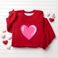 thumbnail image 1 of NAISIBABY Boys Girls Valentine's Day Sweatshirt, Fleece Lined Long Sleeve Crewneck Casual Fashion Pullover Tops Red 5T, 1 of 5