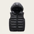 thumbnail image 1 of NAISIBABY Boys Girls Vest Jacket, Hooded Zipper Windproof with Pockets Thermal Fashion Outerwear Coat Black 9T, 1 of 7