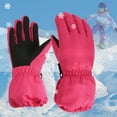 thumbnail image 1 of NAISIBABY Boys Girls Winter Gloves, Keep Warm Waterproof Solid Color Kids Snow Ski Outdoor Sports Gloves Hot Pink Free Size, 1 of 7