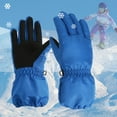 thumbnail image 1 of NAISIBABY Boys Girls Winter Gloves, Solid Color Waterproof Keep Warm Kids Snow Ski Outdoor Sports Gloves Blue Free Size, 1 of 7