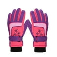 thumbnail image 1 of NAISIBABY Boys Girls Winter Gloves, Waterproof Windproof Color Block Thickened Kids Snow Ski Outdoor Sports Gloves Purple Free Size, 1 of 1