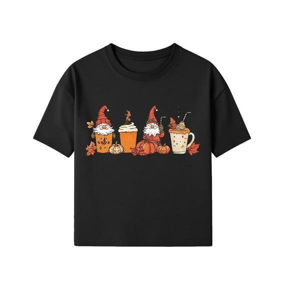 NAISIBABY Boys Halloween T-Shirt, Crewneck Short Sleeve Funny Ghost Graphic Kids Festival Tees Black XL