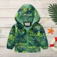 thumbnail image 1 of NAISIBABY Boys Jacket, Fashion Pattern Lightweight Raincoat Kids Hooded Windbreaker Green 3-4T, 1 of 9