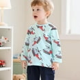 thumbnail image 1 of NAISIBABY Boys Long Sleeve Tee, Crewneck Cotton Pullover T-Shirt Cute Graphic Spring Fall Tops Light Blue 2T, 1 of 4