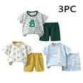 thumbnail image 1 of NAISIBABY Boys Outfits 3 Pack, Graphic T-Shirt Casual Shorts Summer Cotton Sets 7-8T, 1 of 1