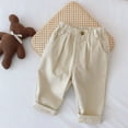 thumbnail image 1 of NAISIBABY Boys Pants, Concise Style Solid Elastic Waist Kids Trousers Beige 5T, 1 of 7