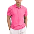 thumbnail image 1 of NAISIBABY Boys Polo Shirt, Quick Dry Soft Breathable Short Sleeve Kids Casual School Uniform Tops Hot Pink 3T, 1 of 5