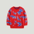 thumbnail image 1 of NAISIBABY Boys Pullover Sweatshirts, Cotton New Prints Long Sleeve Kids Casual Tops Red 7T, 1 of 5