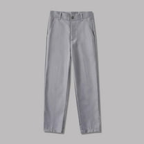 NAISIBABY Boys School Uniform Pants 7 T, Straight Leg Flat Front with Pockets Pull On Dressy Pants Gray(3-16T)