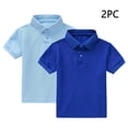 thumbnail image 1 of NAISIBABY Boys School Uniform Polo Shirt 2-Pack, Short Sleeve Tagless Performance Kids Jersey Polo T-Shirt Blue Size 5, 1 of 9