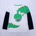 thumbnail image 1 of NAISIBABY Boys Shirt, Dinosaur Pattern Long Sleeve Crew Neck Kids Pullover Top White 9-10T, 1 of 9