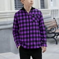 thumbnail image 1 of NAISIBABY Boys Shirts Jackets, Zipper Long Sleeve with Pocket Hooded Fashion Hooded Outwear Purple 14T, 1 of 3
