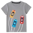 thumbnail image 1 of NAISIBABY Boys Short Sleeve Tee, Cotton Crewneck Graphic Daily Casual T-Shirt Gray 3-4T, 1 of 8