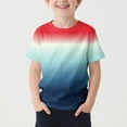 thumbnail image 1 of NAISIBABY Boys Short Sleeve Tee, Crew Neck Gradient Comfy Soft Summer Casual Active T-Shirt Red 4-5T, 1 of 4