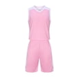 thumbnail image 1 of NAISIBABY Boys Shorts Activewear, Basketball Football Tank Tops Sets 2-Piece Quick Dry Breathable Performance Outfits Pink Size 7-8, 1 of 5