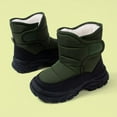thumbnail image 1 of NAISIBABY Boys Snow Boots, Faux Fur Lined Warm Mid-Cut Thick Sole Non Slip Winter Fashion Cold Weather Shoes Green 10(Little Kids), 1 of 4