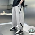 thumbnail image 1 of NAISIBABY Boys Sports Pants, Fashion Striped Elastic Waist Baggy Fit Casual Active Joggers Pants Gray 15T, 1 of 8