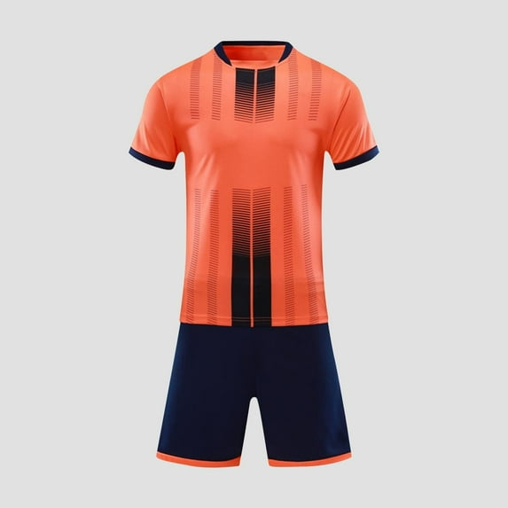 NAISIBABY Boys Sports Sets Clothes, Quick Drying Performance T-Shirt Basketball Shorts Athletic Outfits 2-Piece Orange 5T