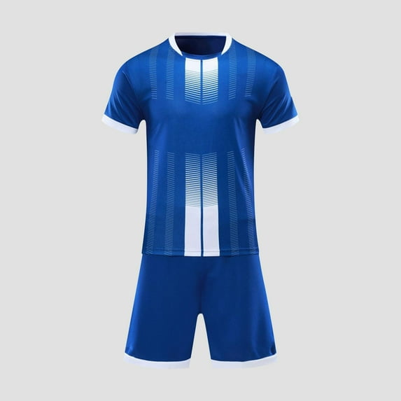 NAISIBABY Boys Sports Sets, Quick Drying Performance T-Shirt Basketball Shorts Athletic Outfits 2-Piece Blue 12T