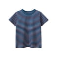thumbnail image 1 of NAISIBABY Boys Striped T-Shirt (2-10T), Crewneck Soft Cotton Short Sleeve Summer Casual Fashion Tee Red 9T, 1 of 4