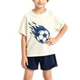 thumbnail image 1 of NAISIBABY Boys Summer Outfit Sets, Soccer Garphic Short Sleeve T-Shirt & Shorts 2-Piece Active Fit Casual Clothes Sets Dark Blue Size 1, 1 of 6