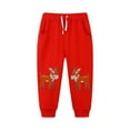 thumbnail image 1 of NAISIBABY Boys Sweatpants, Cotton Drawstring Prints Daily Casual Pants Red 4T, 1 of 3