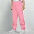 thumbnail image 1 of NAISIBABY Boys Sweatpants, Drawstring Straight Leg with Pockets Active Fit Casual Sports Pants Pink 14T, 1 of 6