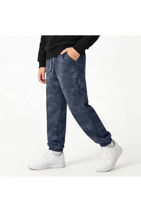 Boys Sweatpants Size 10, Tie-Dye Drawstring with Pockets Elastic Bottom Kids Fashion Athletic Pants (5-13T)