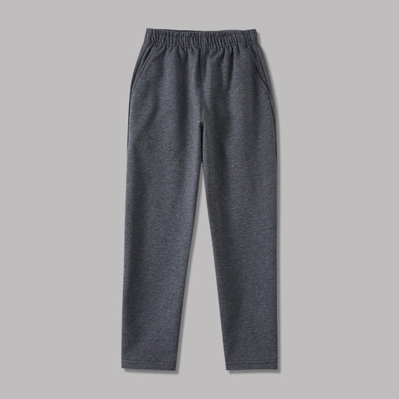 NAISIBABY Boys Sweatpants with Pockets, Straight Leg Elastic Waist Loose Cotton Casual Sports Pants Dark Gray 12T