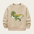thumbnail image 1 of NAISIBABY Boys Sweatshirt, Dinosaur Prints Long Sleeve Crew Neck Pullover Tops Khaki 4-5T, 1 of 7