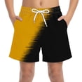 thumbnail image 1 of NAISIBABY Boys Swim Trunks, with Pockets Quick Dry Drawstring Casual Vacation Beach Board Shorts Orange 14T, 1 of 8